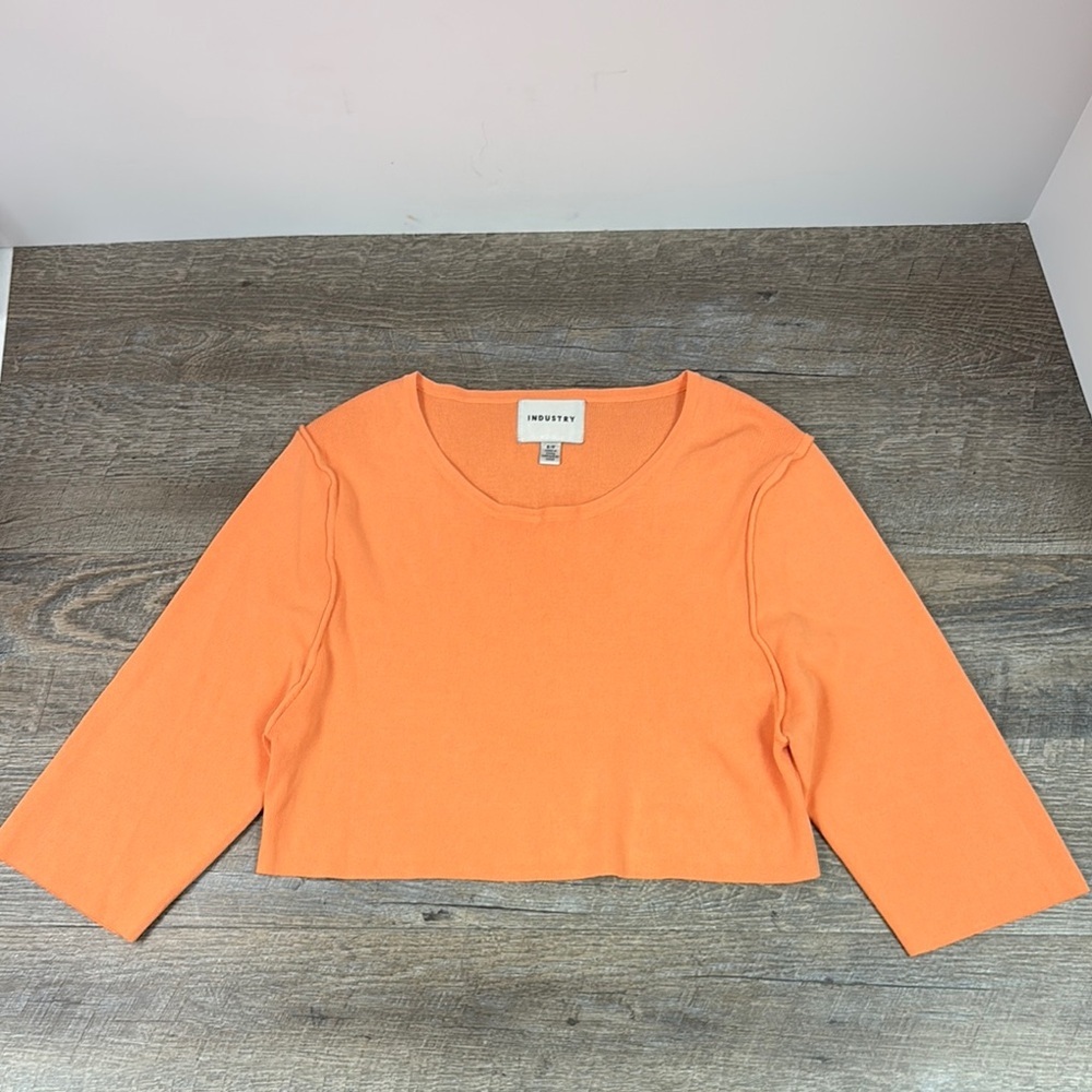 Industry Orange Cropped Sweater Size Small